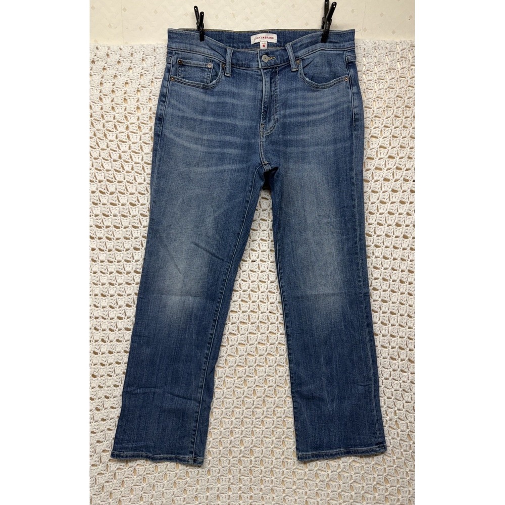 Lucky Brand Easy Rider Boot Jeans Mens Size Tag 31x30 Blue Denim Stretch